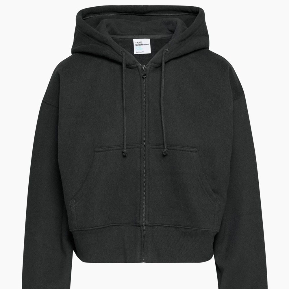 Aritzia TNA Cozy Fleeze Boyfriend Boxy Zip Up Hoodie